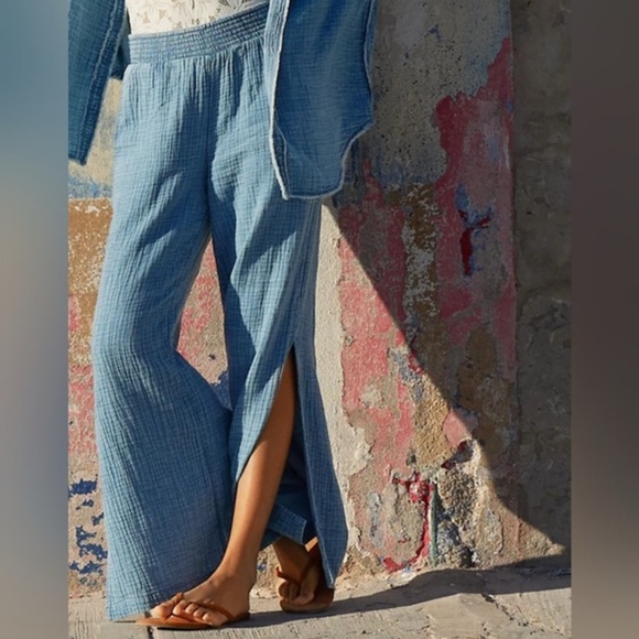 Aerie Wide Leg Comfy Gauze Pants - Picture 2 of 5